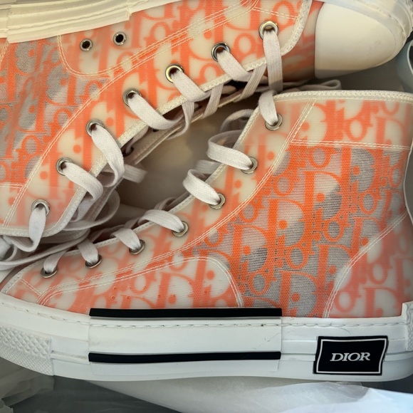 Christian Dior B23 Orange Oblique high Top sneaker - Picture 1 of 16